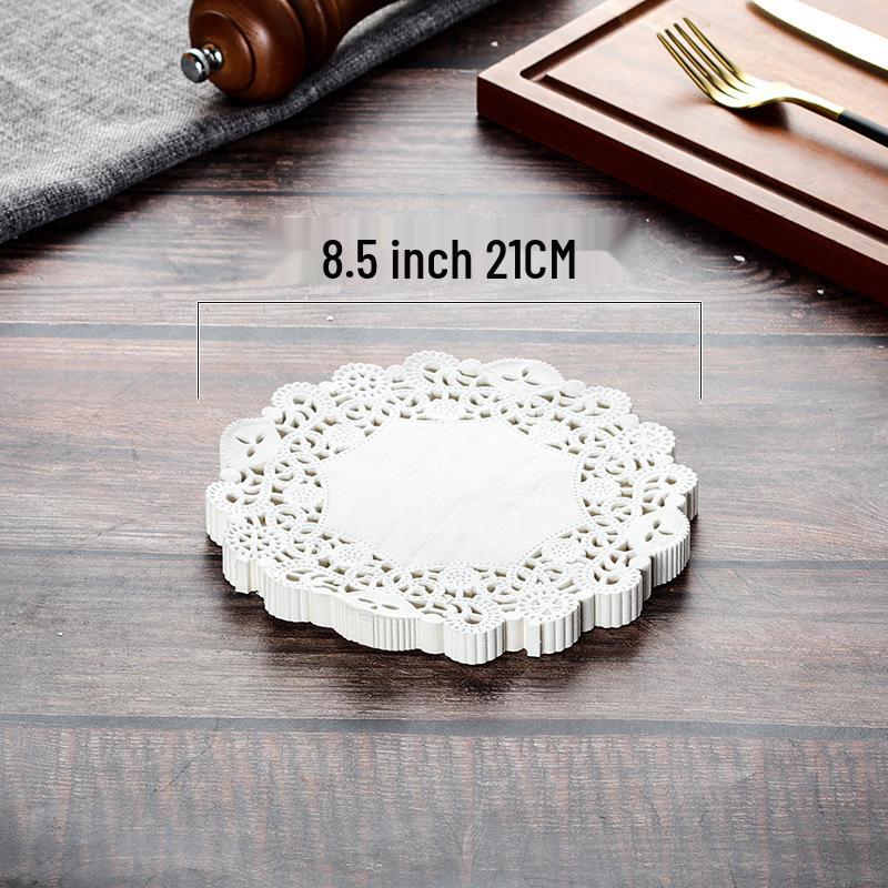 Lace Paper Doilies: Oil-Absorbing Baking Paper for Fried Foods, Cakes, and Bread - Round & Oval Floral Designs
