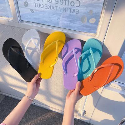 Mode Damen Sommer Flip Flop Hausschuhe Rutschfest Badezimmer Baden Strand Strand Sperrholz Sommer Kühle Hausschuhe Rutschfest Atmungsaktiv Mode