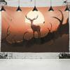 Zebra Sunset Tapestry Wall Hanging Cartoon Kawaii Elk Sun Bohemian Psychedelic Landscape Bedroom Decor Cloth