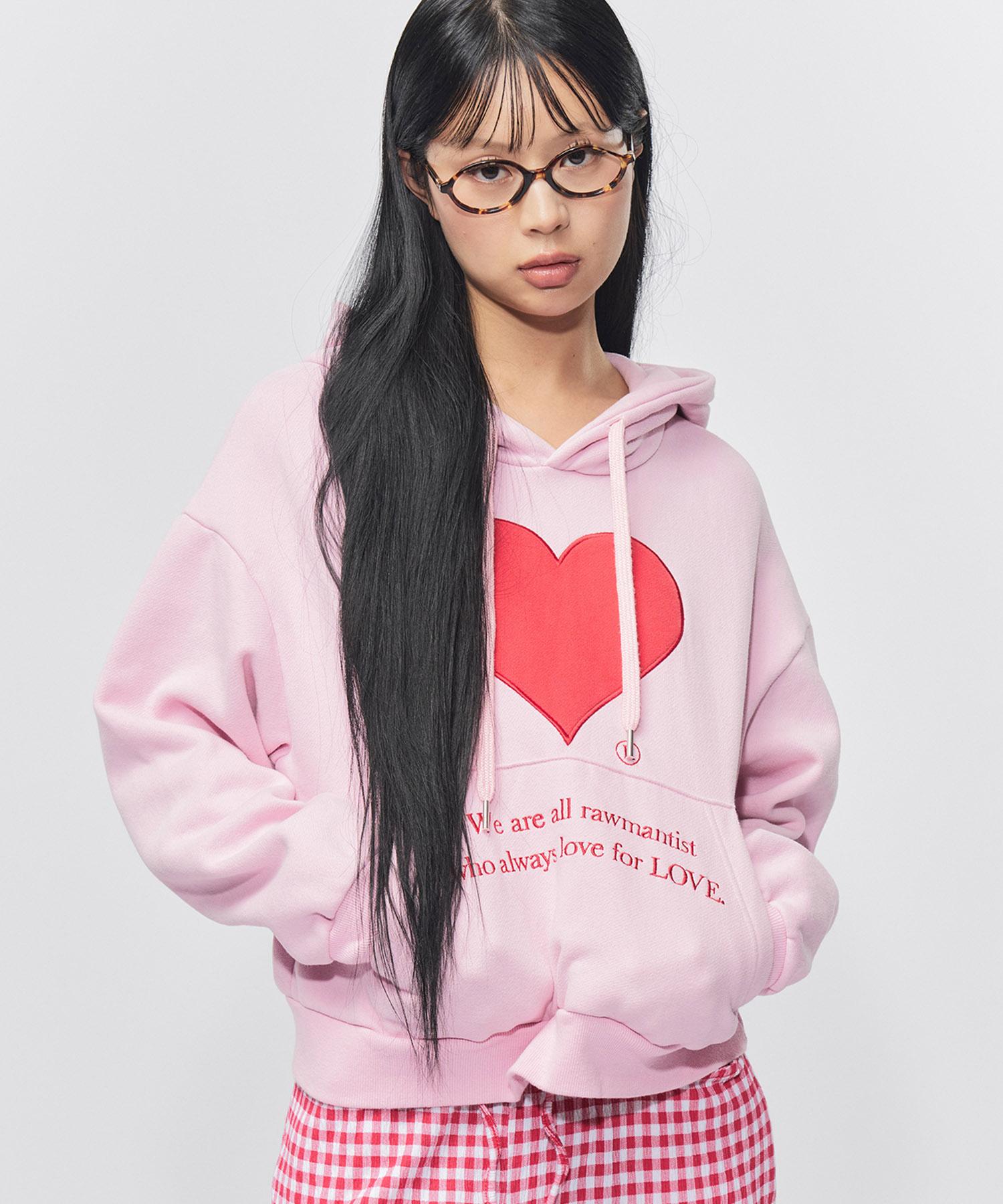 Romantics Love Romanticist Heart Fleece-Lined Hoodie Pink
