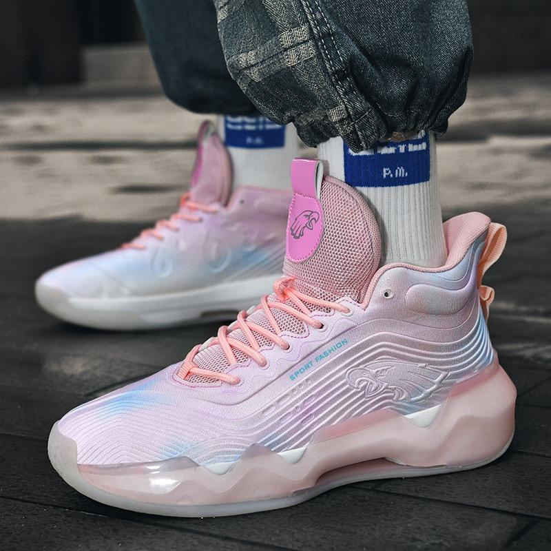 Basketball shoes men's large size actual combat cement boots autumn and winter breathable primary and secondary school students sports shoes men