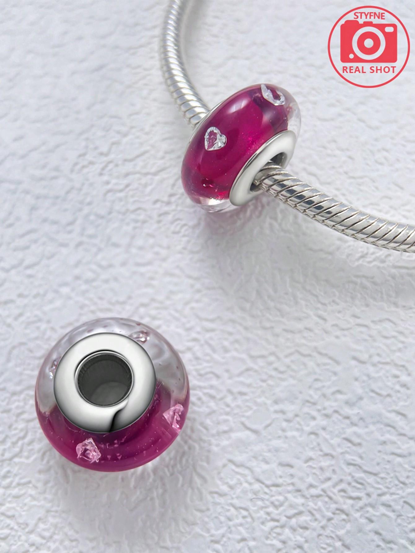 Посеребренные Оригинальные Шармы Цветные Пузырьковые Бусины Подходят для Браслета Женские Украшения Подарок