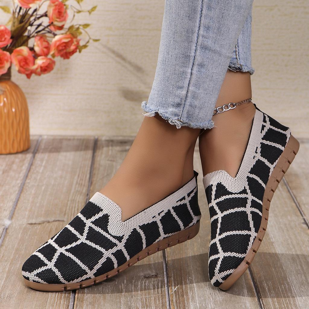 Fashion 2024 New Fashion Casual Flat Shoes Women Single Shoes Spring and Summer Breathable Mesh Latex Insole Round Toe Shoes Plus