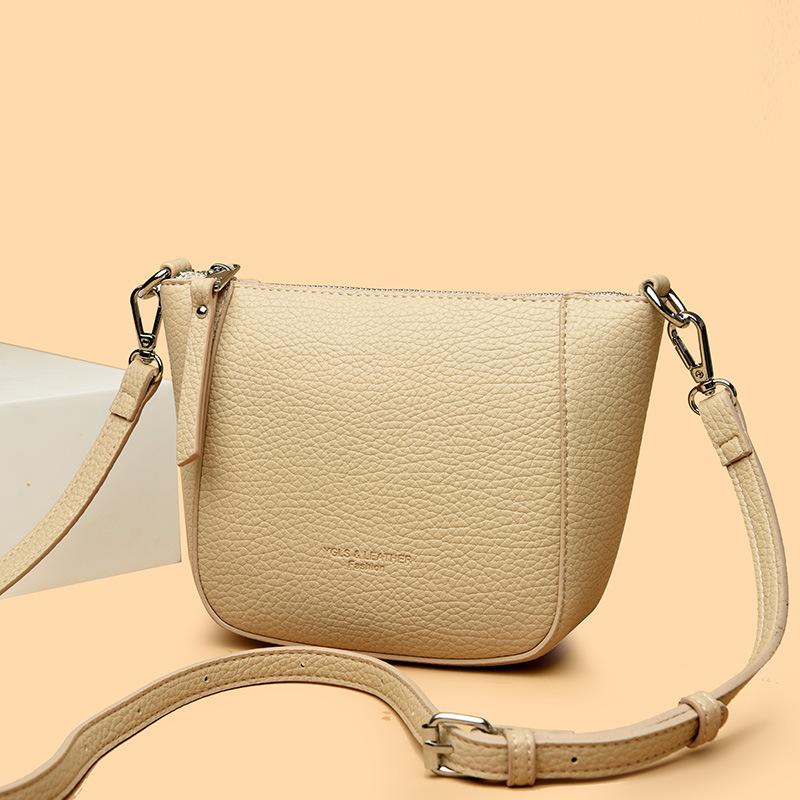 

Women s bag, high-end sense, commuter shoulder bag, large capacity, simple and versatile women s messenger bag абрикосовий