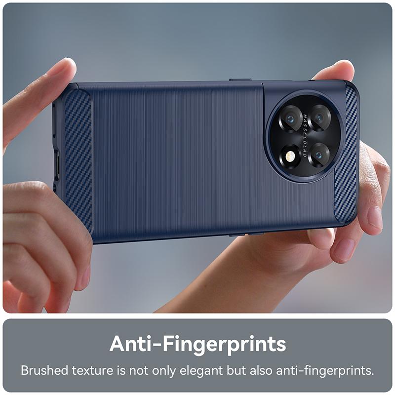 New Carbon Fiber Phone Case For One Plus 9 Pro 9R 9RT 10 Pro 10R 10T 11 11R 12 12R Silicone Solid Color Shockproof Protect Cover
