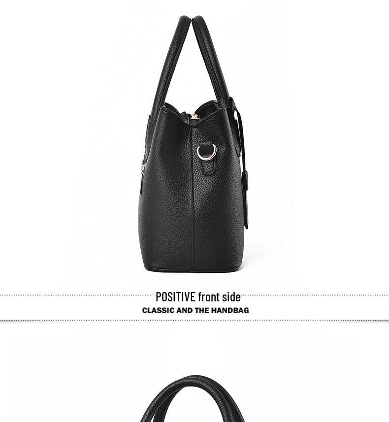 2024 Spring Women's Large Capacity Shoulder Crossbody Bag with Iron Pendant