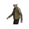 Adidas Essentials Logo Print Striped Stand Collar Long Sleeve Down Jacket Men Outerwear Olive GT9168