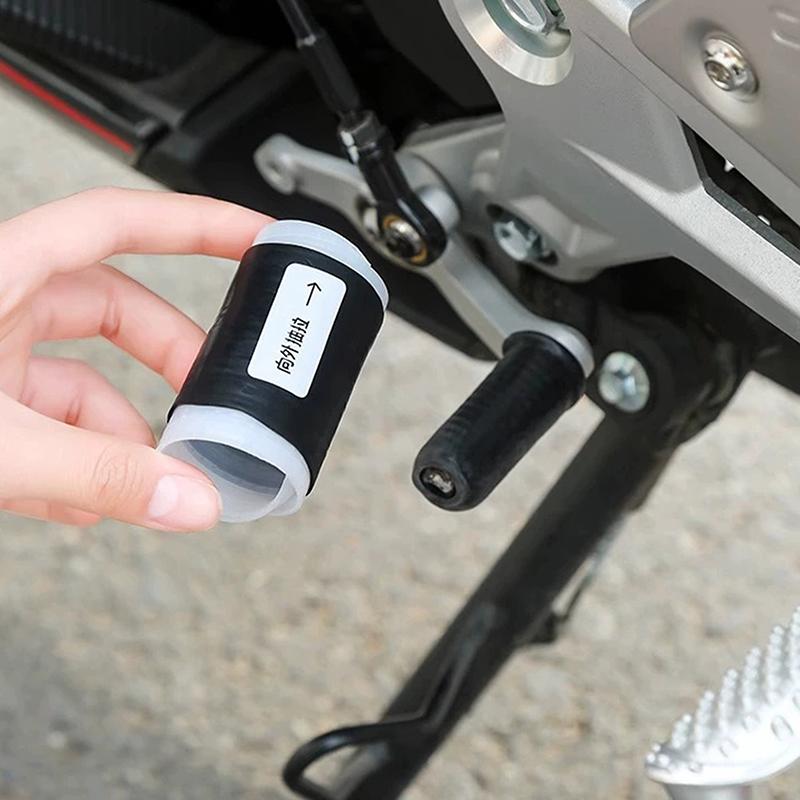 2Pcs Motorcycle Shift Gear Lever Cover Anti Theft Shoes Silicone Self Shrinking Motorcycle Riding Equipment Protective Cover