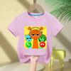 2026 Summer Short-sleeved Sprunki Cute Fashion Top Boys Girls Comfortable Round Neck Pure Cotton T-shirt Children's Sprunki Gift