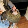 Woven Crossbody Dumpling Bag Luxury Handbag Handmade Weave Shoulder Bag Small Casual Designer Purse for Women