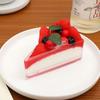 PU Fruit Cake Slice Model - Dessert Cream, Pudding, and French Mousse Display