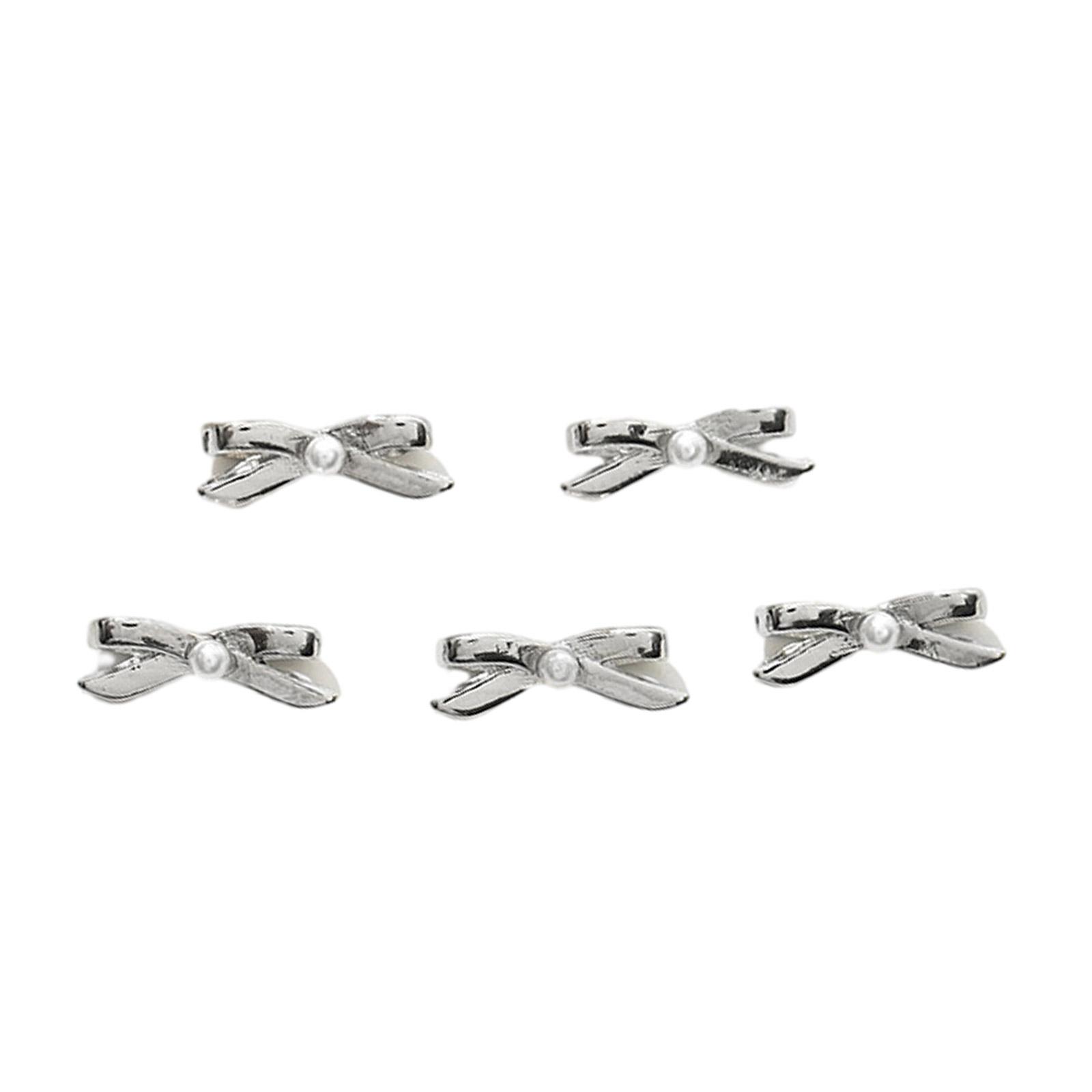 

Металлические гвоздики для дизайна ногтей 3D-подвески для дизайна ногтей Балетные банты Украшения для дизайна ногтей Украшения для ногтей с жемчужными бантами Аксессуары для украшения ногтей 2