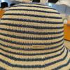 Capten Elle (Authentic) Women's Striped Big Brim Bucket Hat ELD3UKK011