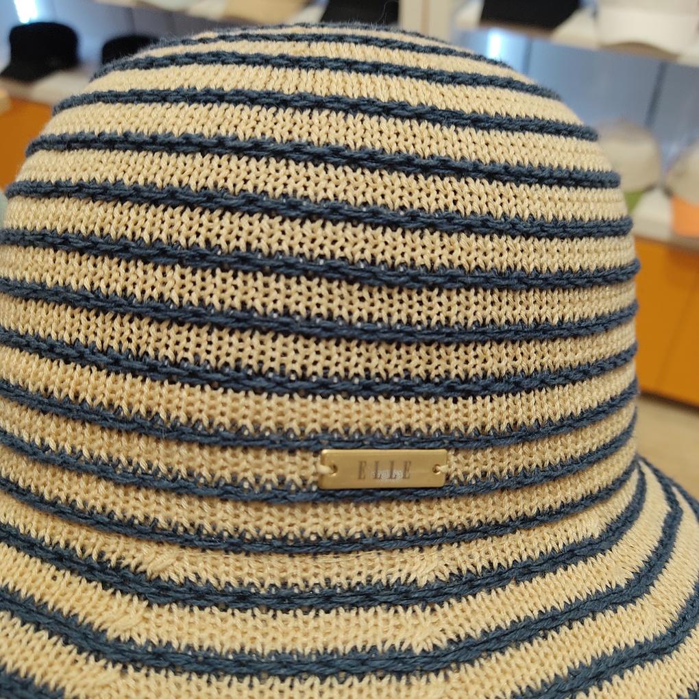 Capten Elle (Authentic) Women's Striped Big Brim Bucket Hat ELD3UKK011