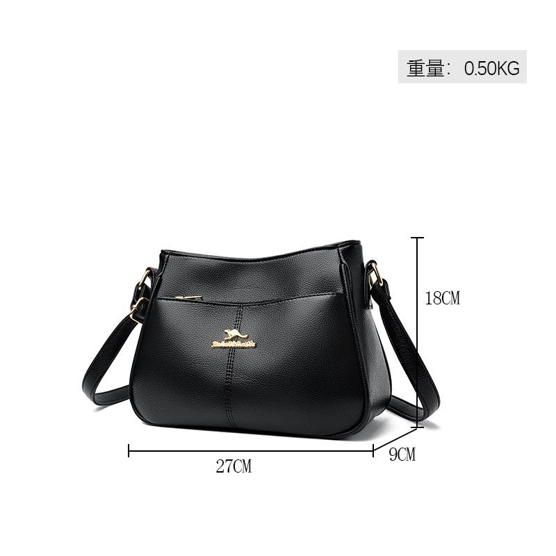 Women's Handbag 2025 New Spring and Summer Mother Bag Middle-aged Shoulder Messenger Bag Fashionable Versatile Soft Leather Bag Tide