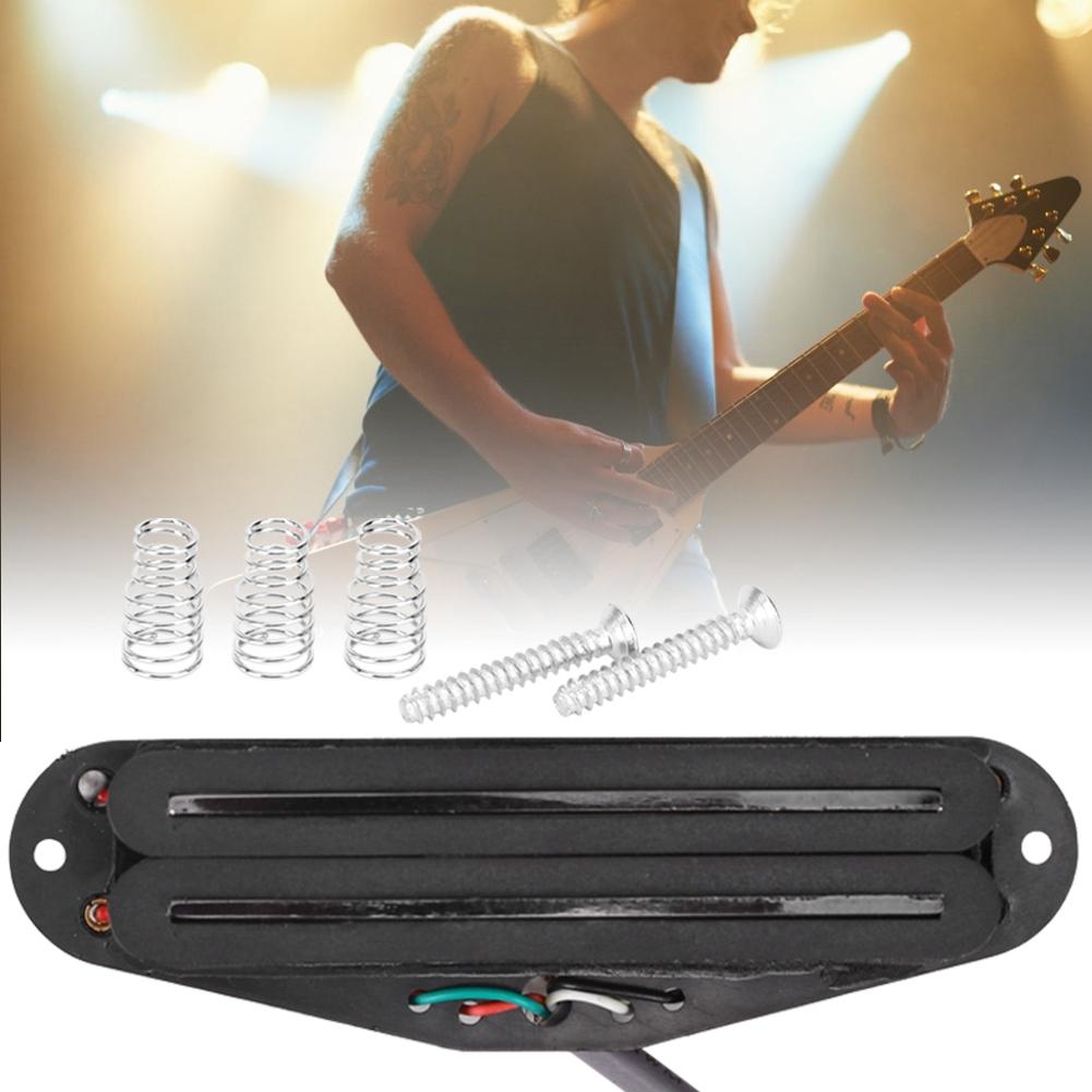GMN07 Electric Guitar Pickup Black Double Rail 4 Core Cord Pickup for 6 String Guitar