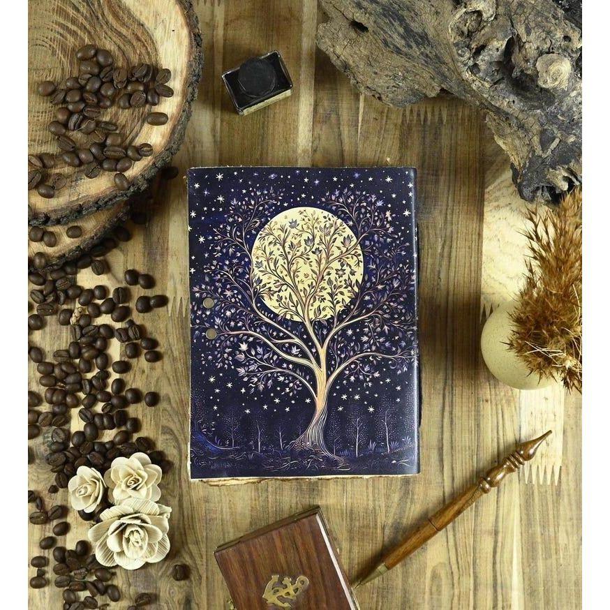 Jurnal Grimoire din Piele cu Arborele Vieții: Cartea Umbrelor Necompletată