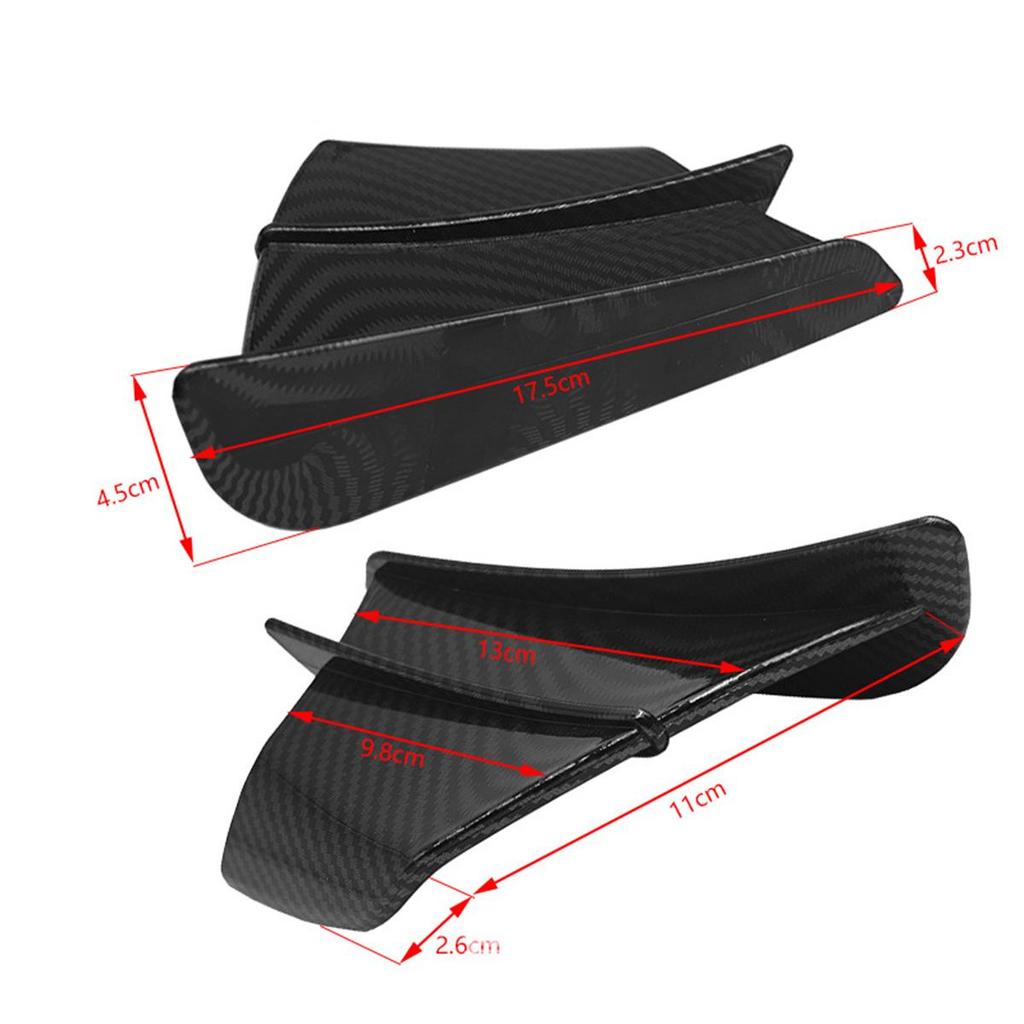 Yamaha Universal Aerodynamic Wing: Enlarged Fiber Modified Motorcycle Part