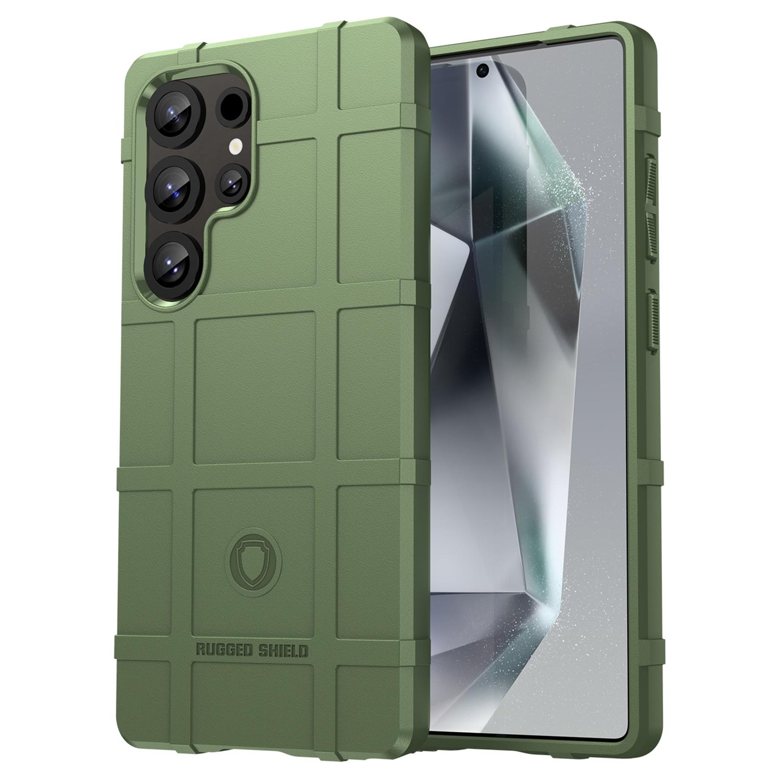 

Для Samsung Galaxy S25 Ultra Чехол Grid Design Мягкий TPU Устойчивый к царапинам чехол для телефона Green