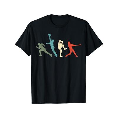 T-shirt Bambini Girocollo Manica Corta Taglia Europea con Fantasia Baseball Creativa