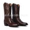 Autumn And Winter New Embroidered Pointed Head Low Heel Men'S Knight Boots Long Boots Large Size 38-48
