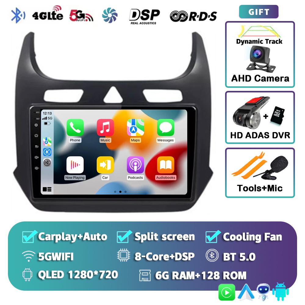 Android 14 Carplay Car Radio for Chevrolet Cobalt 2 2011-2018 Multimedia Video Player WIFI+4G GPS 2Din DVD Head Unit Stereo QLED