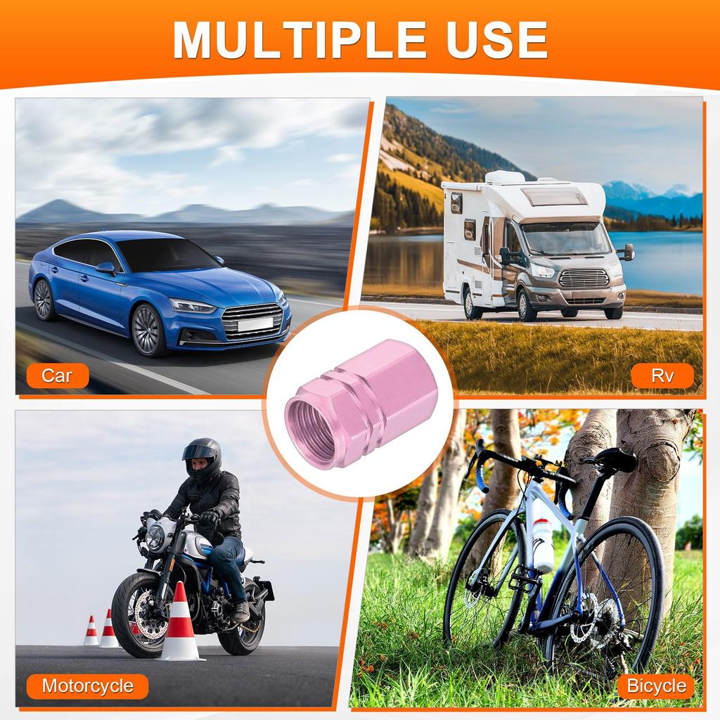 PATIKIL Tire Valve Cap Set of 5 Universal Aluminum Alloy