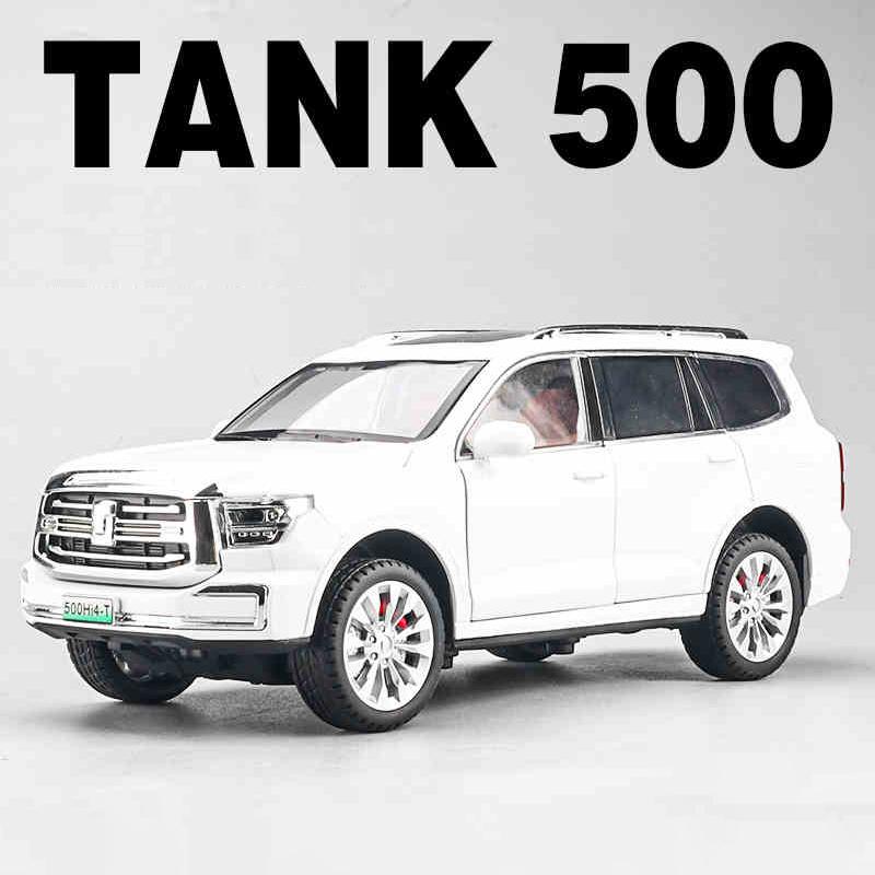 

New 1:24 Tank 500 Hi4-T Off-Road Alloy Die Cast Toy Car Model Sound and Light Children s Toy Collectibles Birthday gift белый