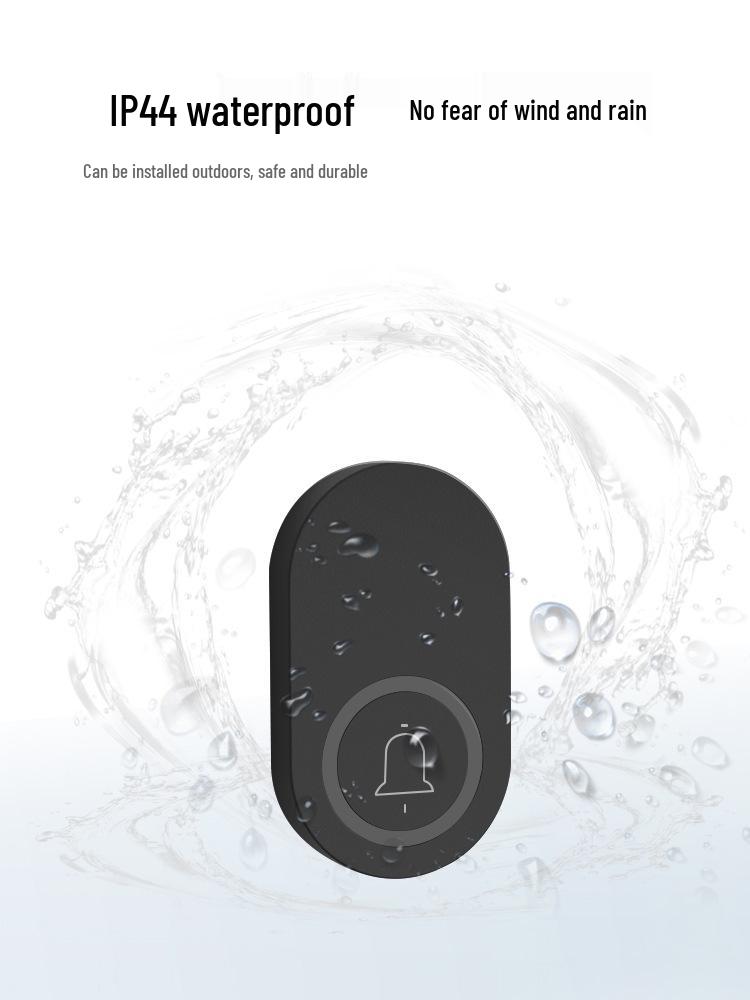 Wireless Self-Powered Waterproof Doorbell with Long Range and High Volume for Homes and Elderly Paging