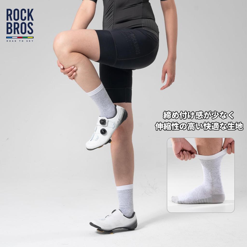 ROCKBROS ROAD TO SKY Cycling and for Gym and Mountain with a Shoun Design for Men and Women Socks, Thin, Breathable, Moisture-Wicking, Quick-Drying,