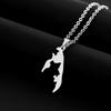 Collana Ciondolo Tamil Eelam Acciaio Inossidabile Mappa Geometrica Charms Collane Gioielli di Moda per Donne e Uomini