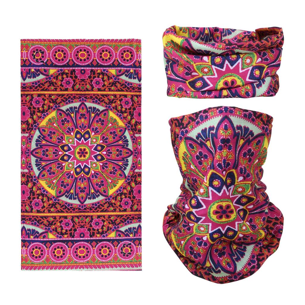 4 Headband Bandana Balaclava Half Face Mask Shield Head Hair Scarf Neck Gaiter Hat Multipurpose for Women and and Bohemian and [SMEHCF] Men.