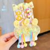 Uroczy Zestaw Gumek do Włosów z Kokardkami i Kwiatami Kawaii dla Dzieci Dziewczynek Elastyczne Gumki do Włosów Kokardy Akcesoria Gumka do Włosów Pierścień Sznurek Ozdoba do Włosów
