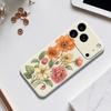 For iPhone 17 Pro Max Case Beautiful Flowers Pattern Printing Straight Edge TPU Phone Back Cover