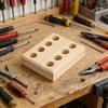 Solid Wood Pliers Storage Rack For Workshop Tool 8/12/19Holes Sturdy Construction NonSlip Base Durability Wood Build