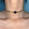 Personality Retro Splicing Tiger's Eye Stone Beads Maillard Leather Rope Choker Necklace for Women Men Punk Trendy Jewelry Gifts