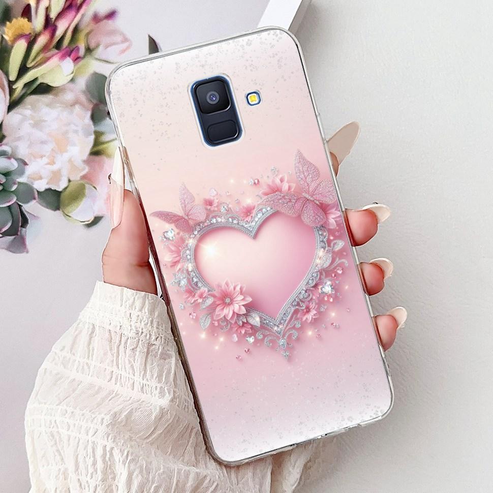 For Samsung Galaxy A6 2018 Case Luxury Painted Cover Soft Silicone Phone Case For Samsung A 6 A6 GalaxyA6 2018 Back Cover Coque