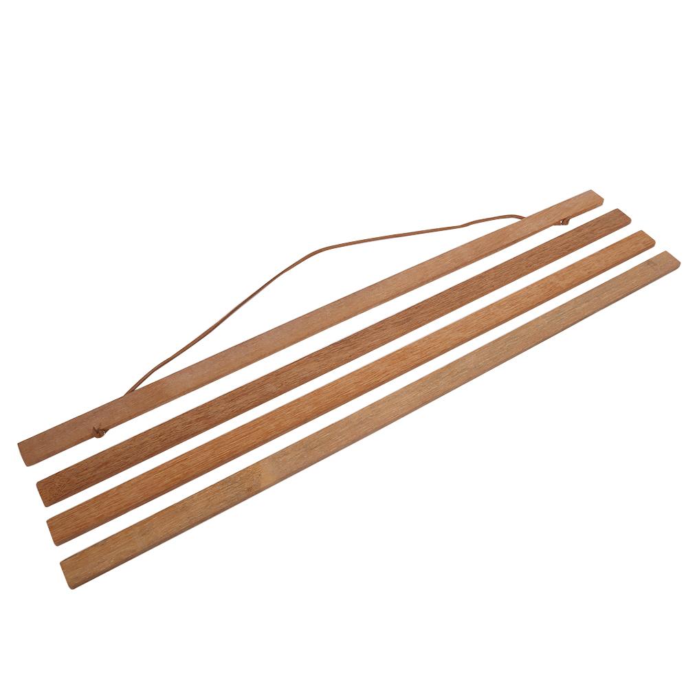 Nowoczesna Magnetyczna Drewniana Ramka na Zdjęcia DIY Plakat Rolka Wydruki Wieszak na Sztukę Drewno Tekowe 50cm