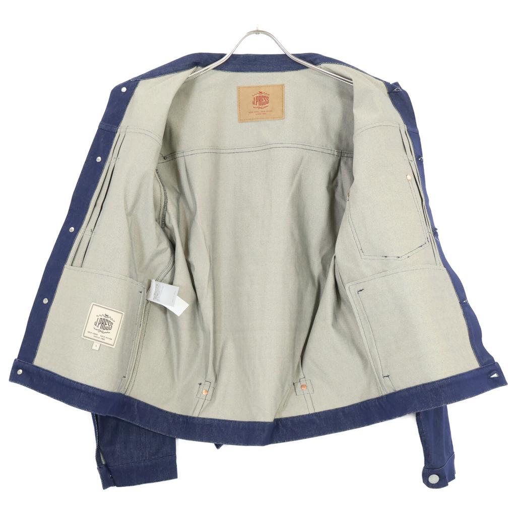 J.PRESS KANEMASA JERSEY Jersey Tracker Denim Jacket Jacket L NavyUsed