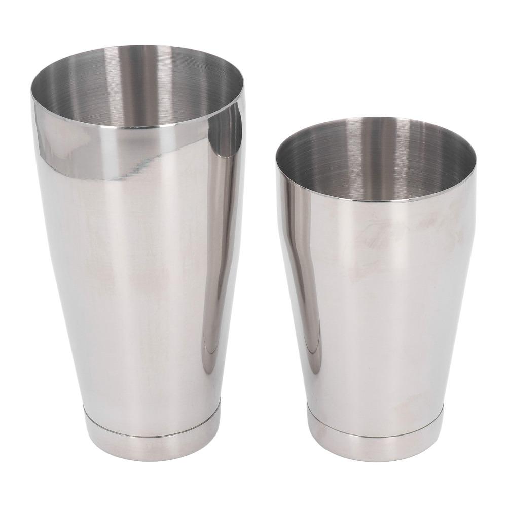 2 Piece Set Stainless Steel Martini Shaker Silver Boston Shaker Premium Cocktail Shaker Bartenders