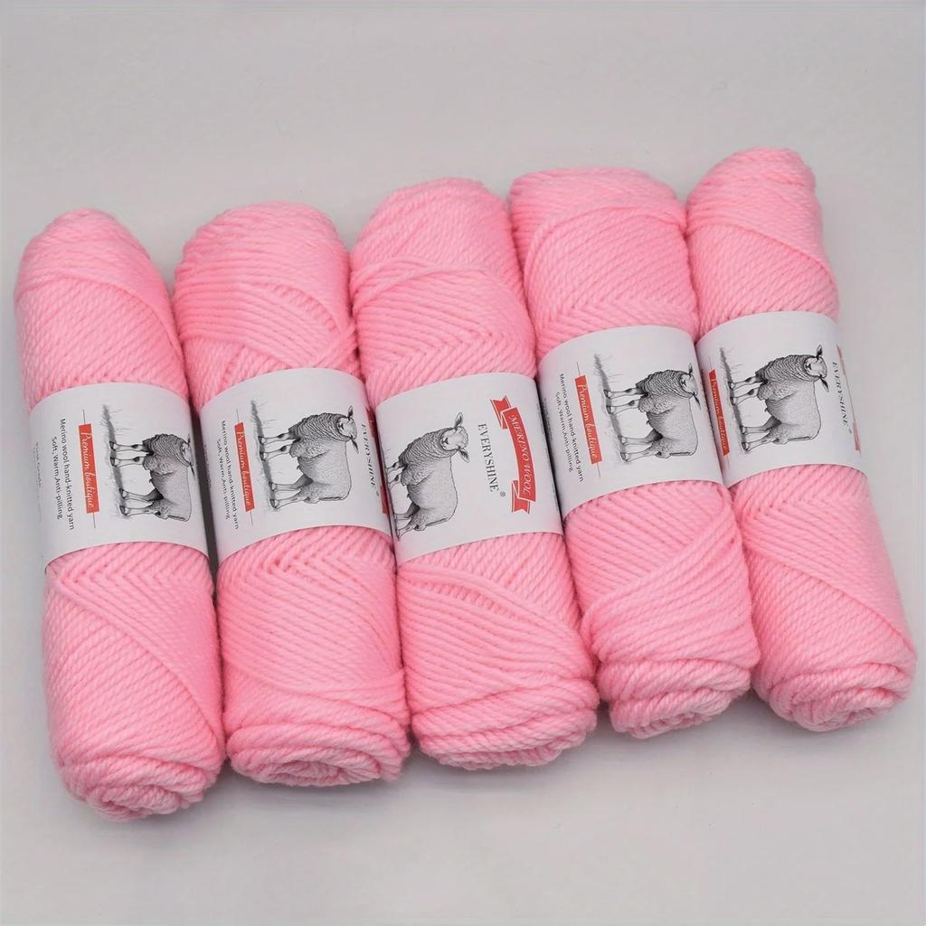 5 szt. Przędza z wełny merynosów Wielokolorowa Gruba Robótka Ręczna Materiały Miękka i Ciepła 500g/1.1lb Łącznie Ręczne Dzierganie i Szydełkowanie Materiały do Rękodzieła DIY