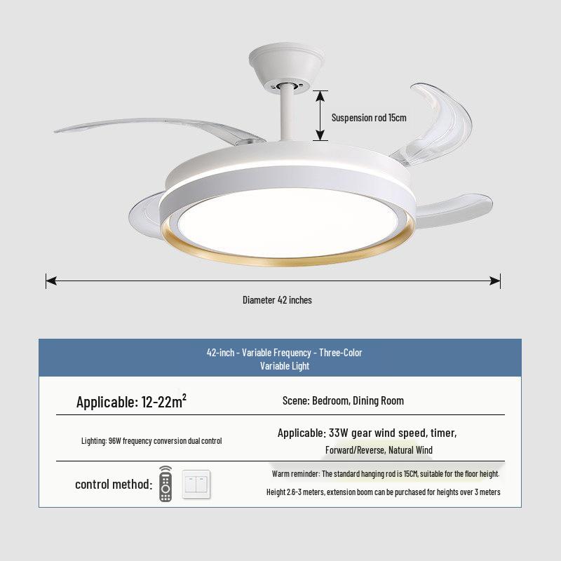 2026 New Model Flush Mount Ceiling Fan with Integrated Light for Living, Dining & Bedroom