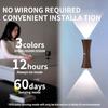Creative LED Hourglass Wall Lamp Wireless Dimmable LED Rechargeable Lamp Up Down Light Waterproof Bedside Wall Light