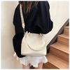 Bolso cruzado de hombro tipo cubo con correa ancha estilo coreano para mujer