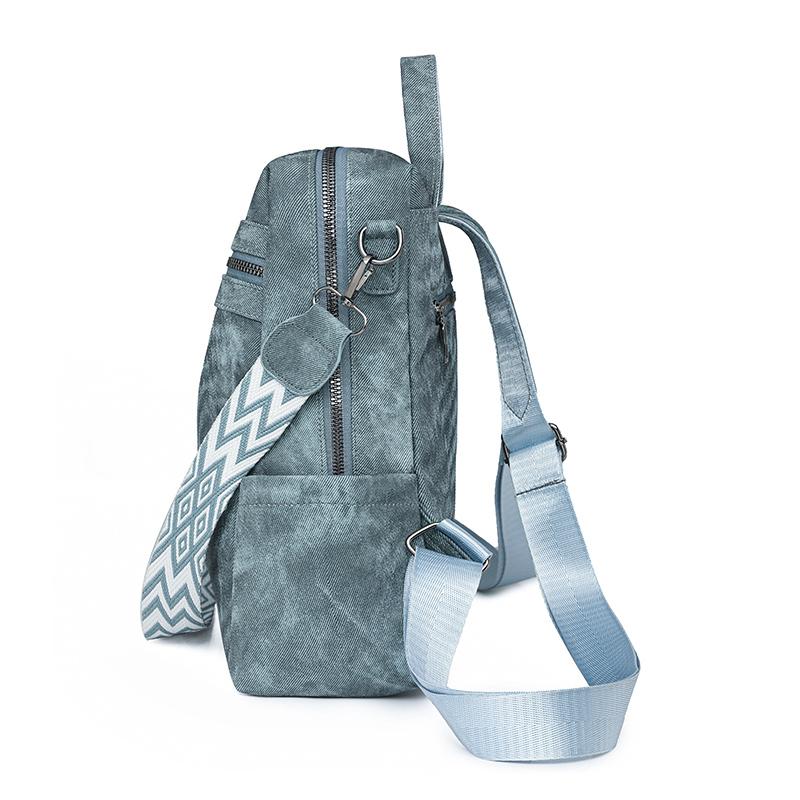 Mochila PU para Mujer Mochila de Gran Capacidad Bolso de Hombro Multifunción