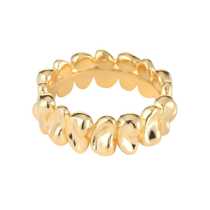 Invisible collage PATTERN BRUSH RING_GOLD