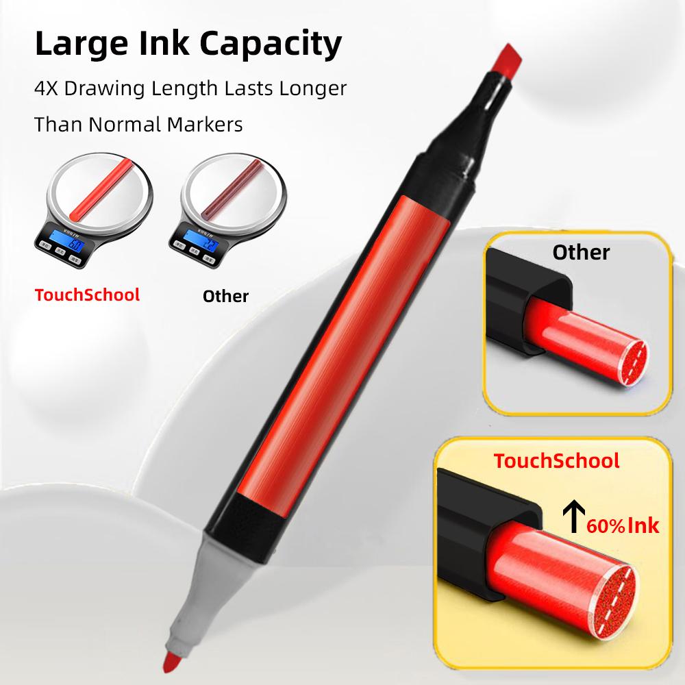 40/60/80/120 Random Colors Alcohol Markers Set Dual Brush Tip Permanent Art Markers for Book Painting Card Making Christmas Gift