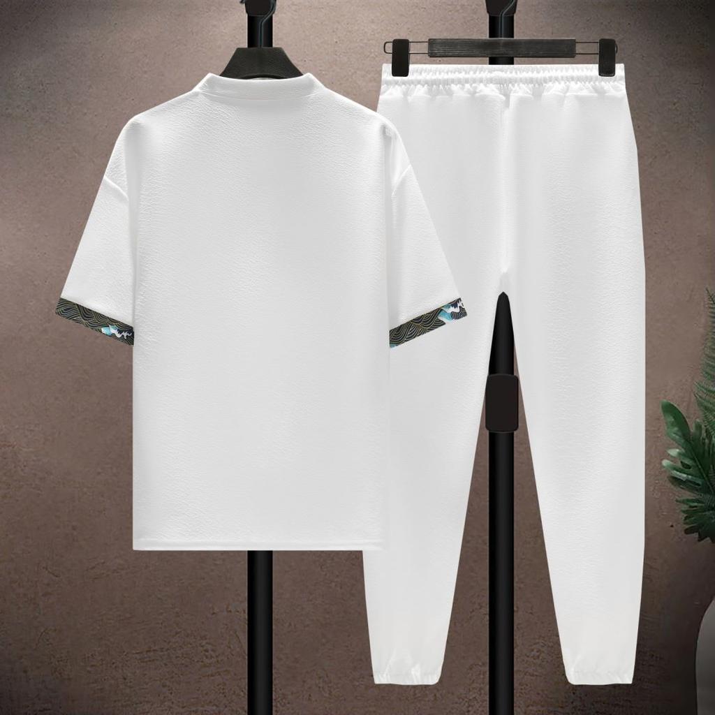 (Hemd + Hose)  Sommerhemden für Herren Herren-Sets Hemden Zweiteiliges Set M-4XL