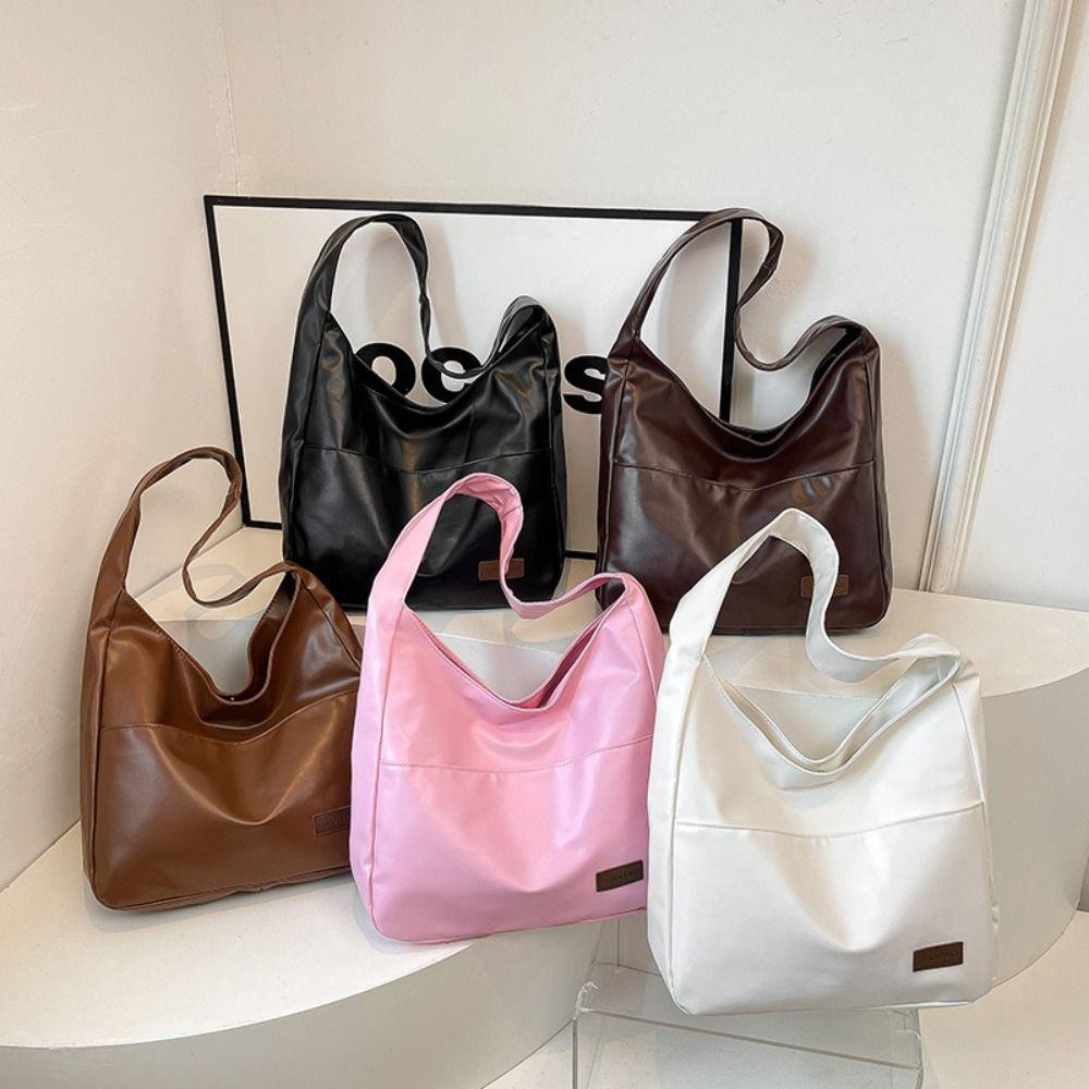 Large Capacity Single Shoulder Bag Vintage Ladies Handbags Casual Minimalist Tote Bag Outdoor