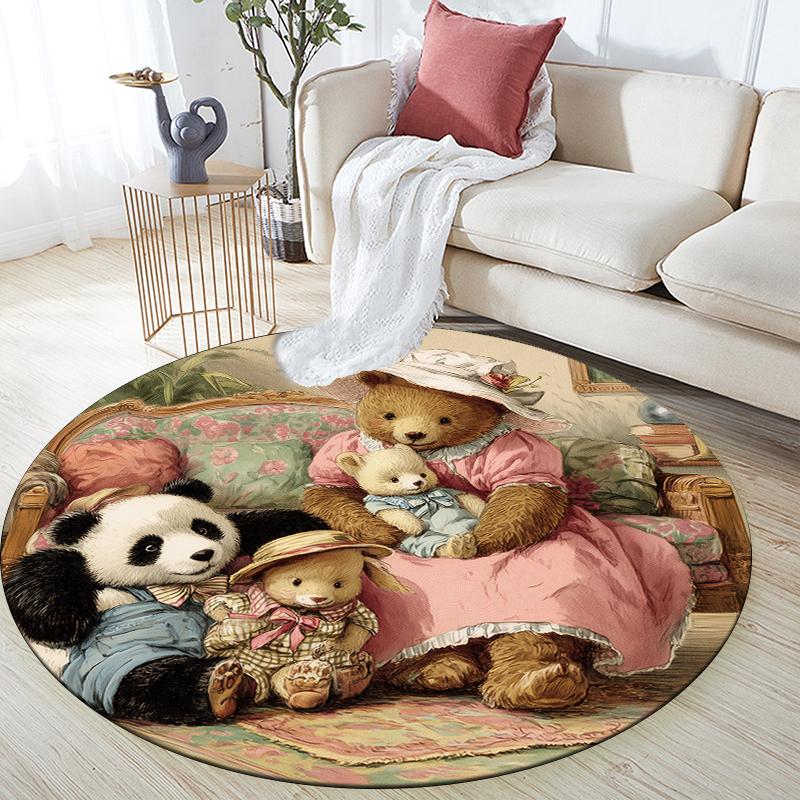 

Cartoon pattern round rug,Carpet Rug for Living Room Bedroom Sofa Playroom Decor,Non-slip Floor Mat,Holiday Gifts and Birthday Gifts. 80cmx80cm